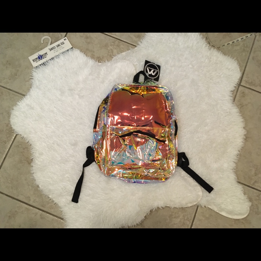⚡️ Gold Iridescent Clear Backpack NWT - Picture 3 of 8